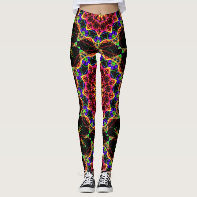 Popular Psychedelic Pattern Leggings (Front)