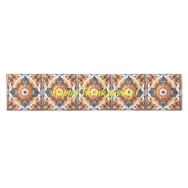 Popular Pumpkin Thanksgiving Autumn Collection Short Table Runner (Horizontal)