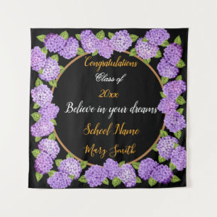 Popular Purple Floral Customize Tapestry