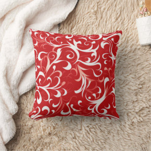 Popular red tiled pattern  throw pillow