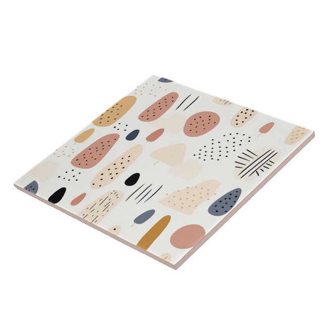 Popular Retro Boho Abstract Collection Tile (Side)
