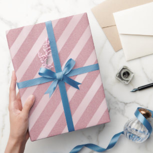 Popular Rose Gold Glitter Look Template Elegant Wrapping Paper
