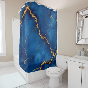 Popular Royal Blue Gold Marble Collection