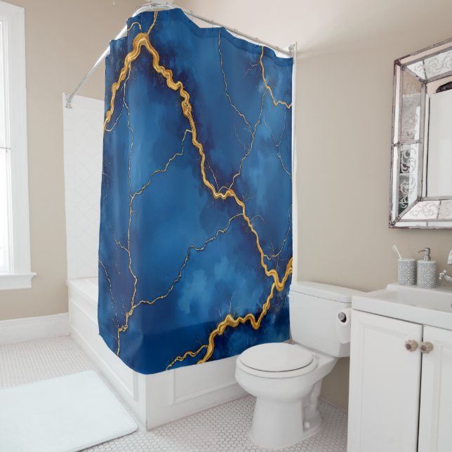 Popular Royal Blue Gold Marble Collection (In Situ)