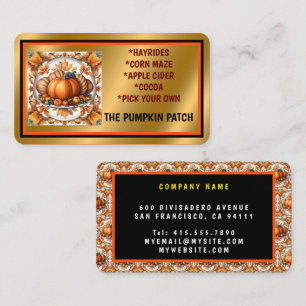Popular Thanksgiving Pumpkin Autumn Collection Business Card