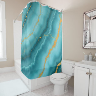 Popular Turquoise Blue Gold Marble Collection