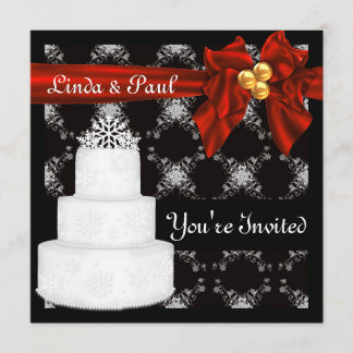 Popular WINTER Wedding INVITATION With Snowflakes