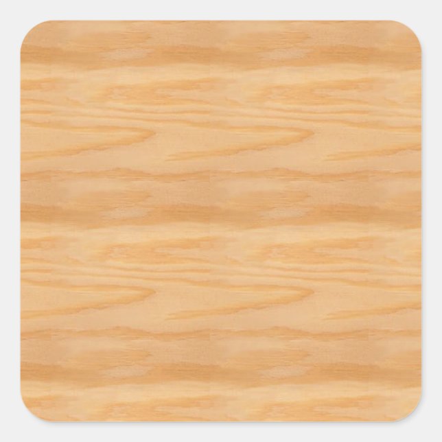 Popular Wood Blank Template Elegant Design Classic Square Sticker (Front)