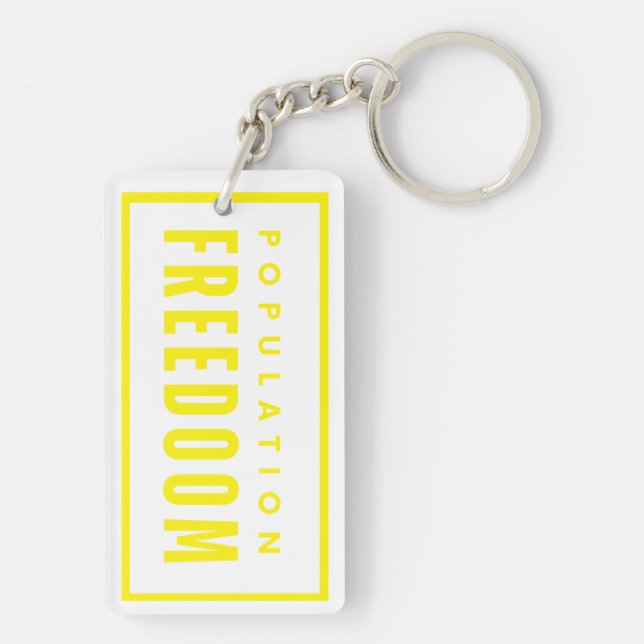 Population Freedom  Keychain (Back)