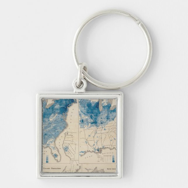 Population United States census 2 Keychain (Front)