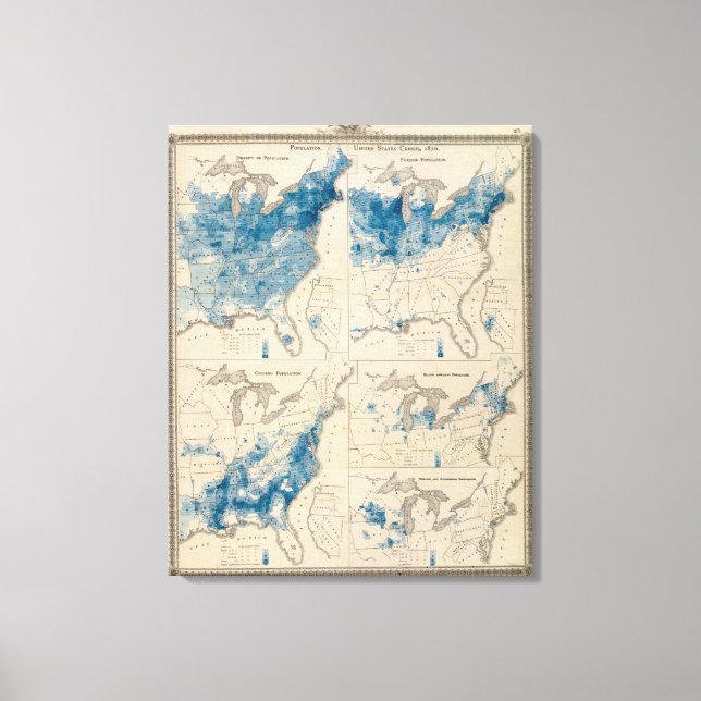 Population United States census Canvas Print (Front)