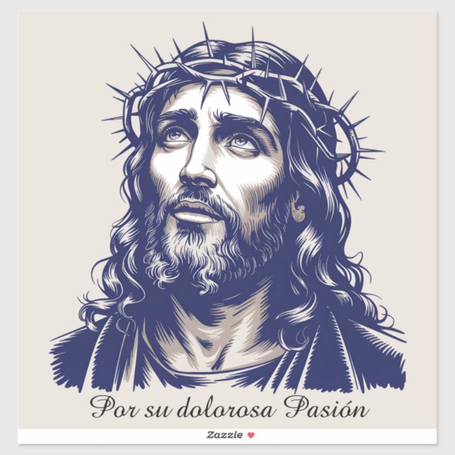 Por su dolorosa Pasión - Portrait of Jesus (Sheet)