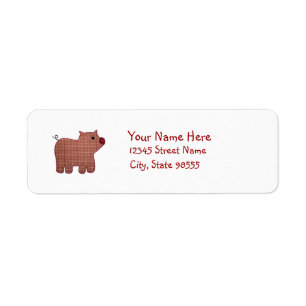 Porc mignon de plaid de rose de style campagnard