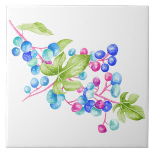 Porcelain Berries on a Ceramic Tile (1)