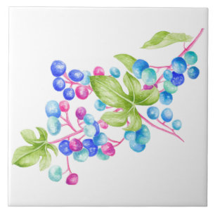 Porcelain Berries on a Ceramic Tile (2)