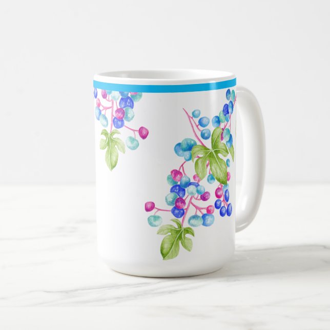 Porcelain Berries on a Classic Mug (Front Right)