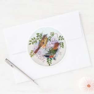 Porcelain Birds. Classic Round Sticker