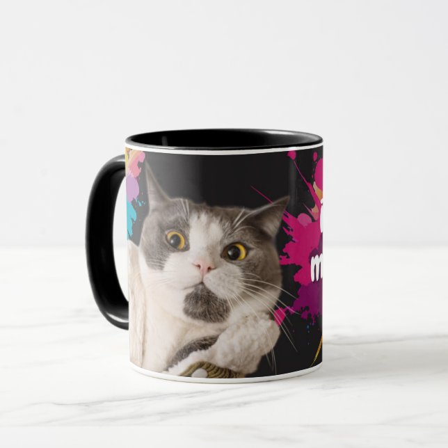 Porcelain Cup image of your best hairy friend (Front Left)