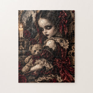Porcelain Doll Halloween Costume Party Jigsaw Puzzle