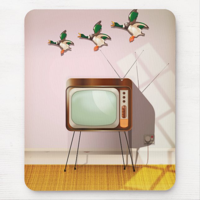 Porcelain Ducks on the Wall Mouse Pad (Front)