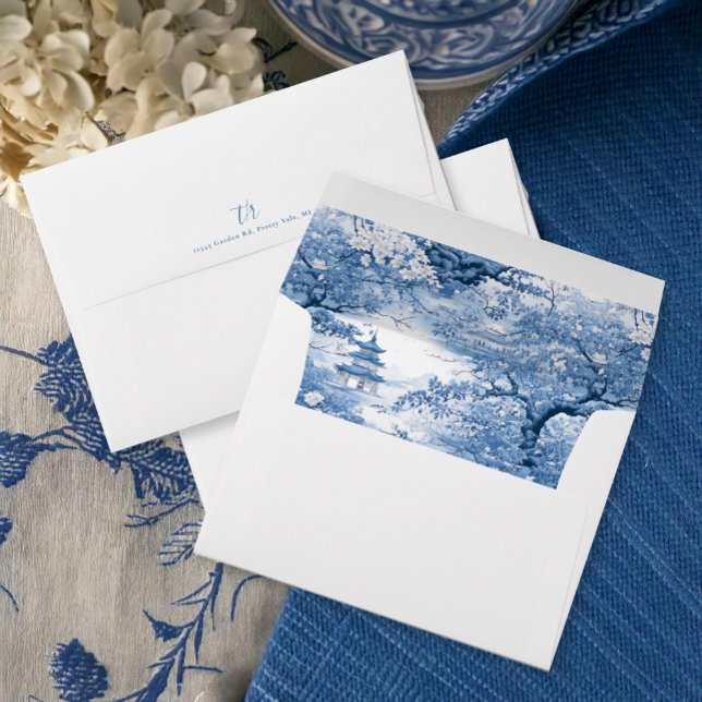 Porcelain-Inspired Chinoiserie Pattern ID1094 Envelope (Creator Uploaded)