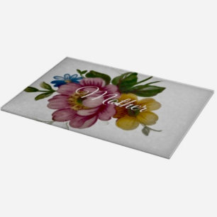 Porcelain Inspired Floral Cutting Board