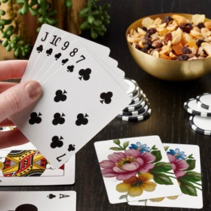 Porcelain Inspired Floral Playing Cards