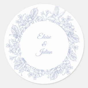 Porcelain Meadow Chinoiserie Personalized Sticker