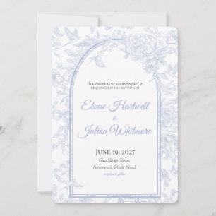 Porcelain Meadow Chinoiserie Wedding Invitation