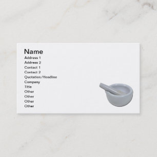 Porcelain Mortar Pedestal Business Card