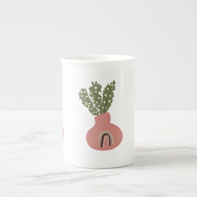 Porcelaine Tasse Spéciale Pot de Fleurs en Terracotta Arc-en- (Devant)