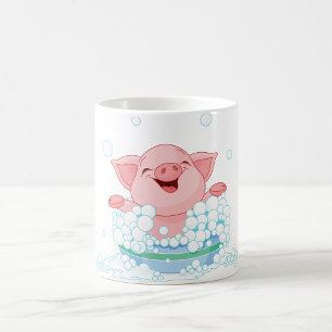 Porcelet prenant une tasse de Bath
