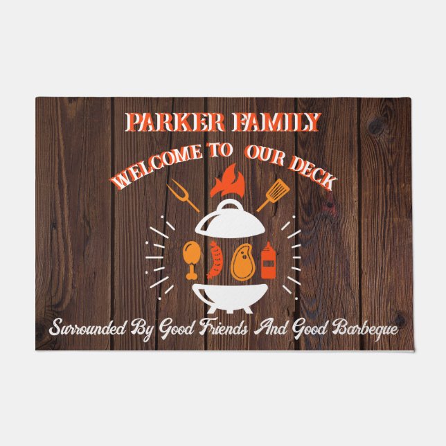 Porch | BBQ Custom Family Doormat (Front)