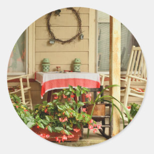 Porch - Belvidere NJ - A table for two Classic Round Sticker