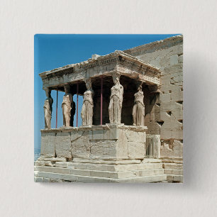 Porch of the Maidens, Erechtheion, c.421-405 BC 2 Inch Square Button