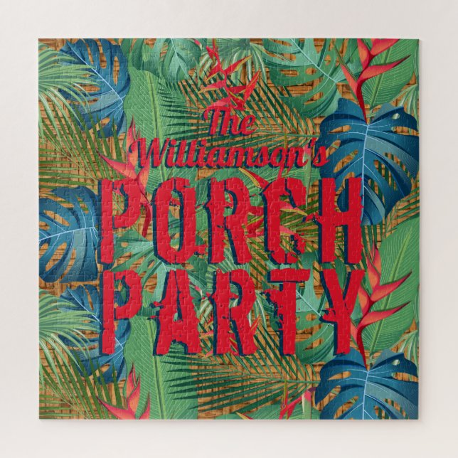 Porch Party Tropical Pattern Jigsaw Puzzle (Vertical)