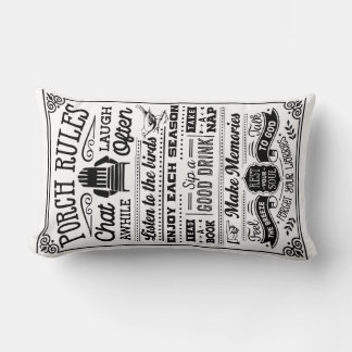 Porch Rules Lumbar Pillow