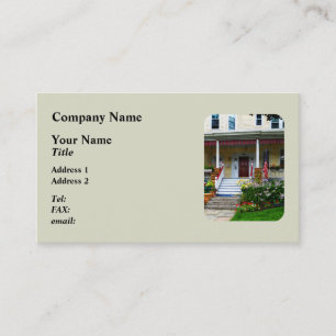 Porch With Front Yard Garden Business Card