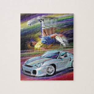PORCHE AND FOOTBALL/SOCCER PLAYER JIGSAW PUZZLE