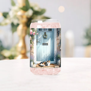 Porche florale de Cottagecore avec Calico Cat