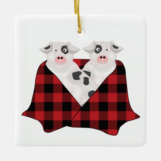 Porcs dans un ornement de couverture (Devant)