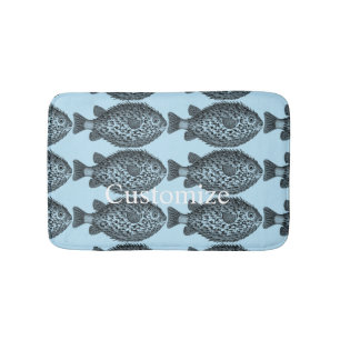Porcupine blowfish Thunder_Cove Bath Mat