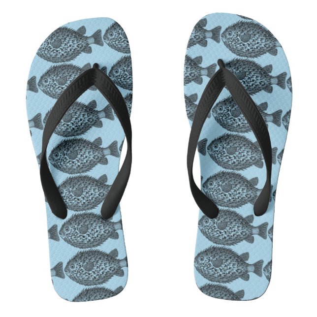 Porcupine blowfish Thunder_Cove  Flip Flops (Footbed)