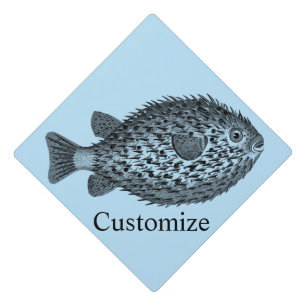 Porcupine blowfish Thunder_Cove Graduation Cap Topper