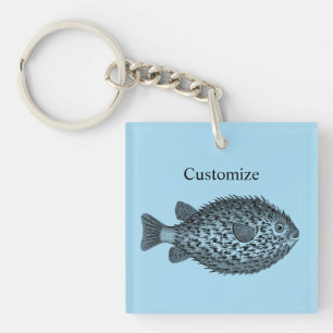 Porcupine blowfish Thunder_Cove  Keychain