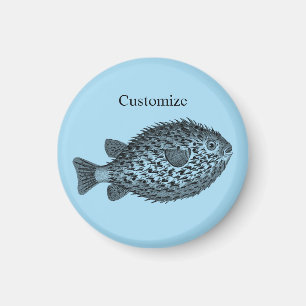 Porcupine blowfish Thunder_Cove Magnet
