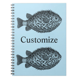 Porcupine blowfish  Thunder_Cove   Place Card Hold Notebook