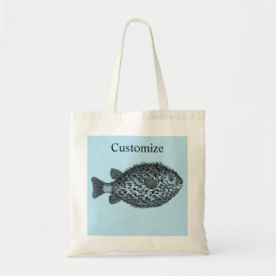 Porcupine blowfish Thunder_Cove Place Card Hold Tote Bag