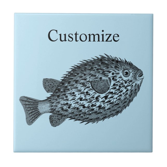 Porcupine blowfish  Thunder_Cove Tile (Front)