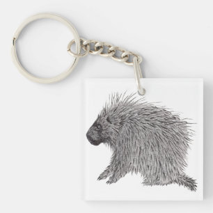 Porcupine Keychain